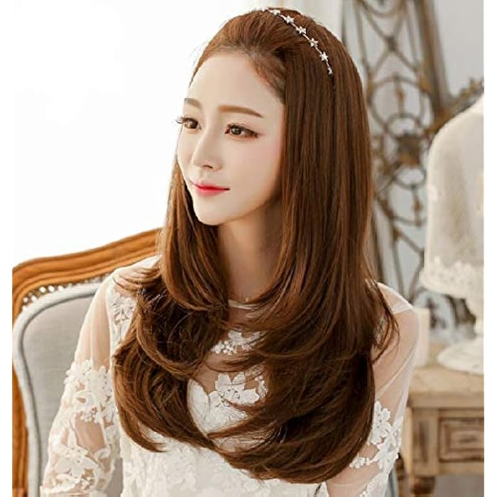 DILLARDS Fashion Lovely Long Involute Level Half Wigs For Ladies (Light Brown, B5029) - Image 5